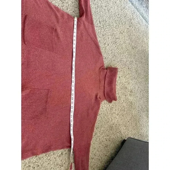 Loft Oversized Turtle Neck with Pockets 3/4 Sleeve Sweater Size S - Picture 7 of 8